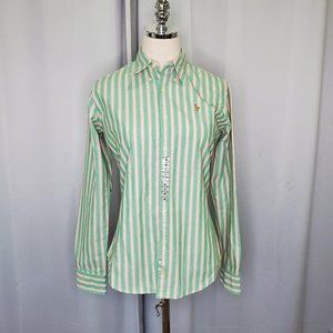 Ralph Lauren Striped Blouse Button Down NWT